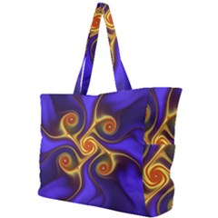 Fractal Neon Blue Bright Fantasy Simple Shoulder Bag