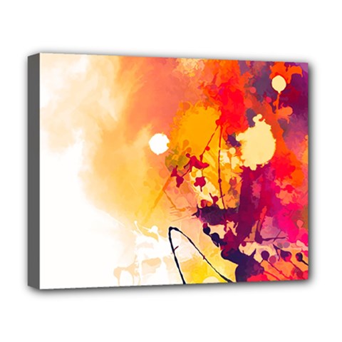 Paint Splash Paint Splatter Design Deluxe Canvas 20  X 16  (stretched) by Wegoenart