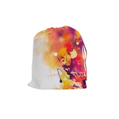 Paint Splash Paint Splatter Design Drawstring Pouch (medium) by Wegoenart