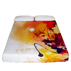 Paint Splash Paint Splatter Design Fitted Sheet (queen Size) by Wegoenart