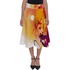 Paint Splash Paint Splatter Design Perfect Length Midi Skirt by Wegoenart