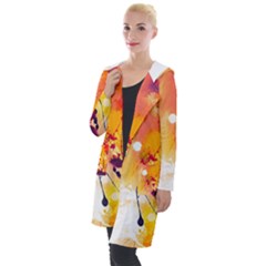 Paint Splash Paint Splatter Design Hooded Pocket Cardigan