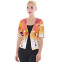 Paint Splash Paint Splatter Design Cropped Button Cardigan View1