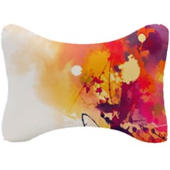 Paint Splash Paint Splatter Design Seat Head Rest Cushion by Wegoenart