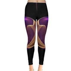 Fractal Glass Ball Bright Sphere Leggings  by Wegoenart