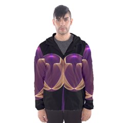 Fractal Glass Ball Bright Sphere Hooded Windbreaker (men)