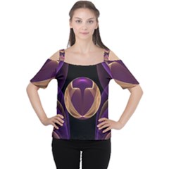 Fractal Glass Ball Bright Sphere Cutout Shoulder Tee