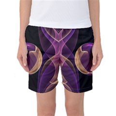 Fractal Glass Ball Bright Sphere Women s Basketball Shorts by Wegoenart