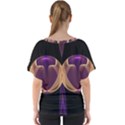 Fractal Glass Ball Bright Sphere V-Neck Dolman Drape Top View2