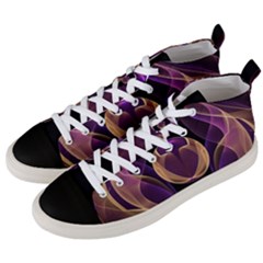 Fractal Glass Ball Bright Sphere Men s Mid-top Canvas Sneakers by Wegoenart