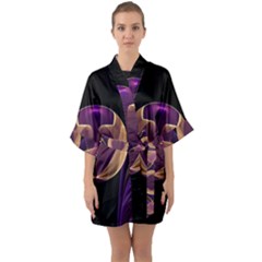 Fractal Glass Ball Bright Sphere Quarter Sleeve Kimono Robe by Wegoenart