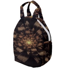 Fractal Flower Floral Bloom Brown Travel Backpacks