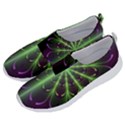 Fractal Purple Lime Pattern No Lace Lightweight Shoes View2