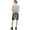 Fractal Purple Lime Pattern Pocket Shorts View2