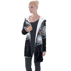 Fractal Bulbs Fantasy Curve Longline Hooded Cardigan