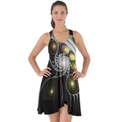 Fractal Bulbs Fantasy Curve Show Some Back Chiffon Dress by Wegoenart