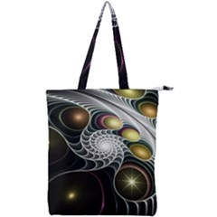 Fractal Bulbs Fantasy Curve Double Zip Up Tote Bag