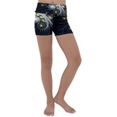 Fractal Bulbs Fantasy Curve Kids  Lightweight Velour Yoga Shorts by Wegoenart