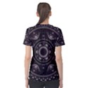 Fractal Mandala Circles Purple Women s Cotton Tee View2