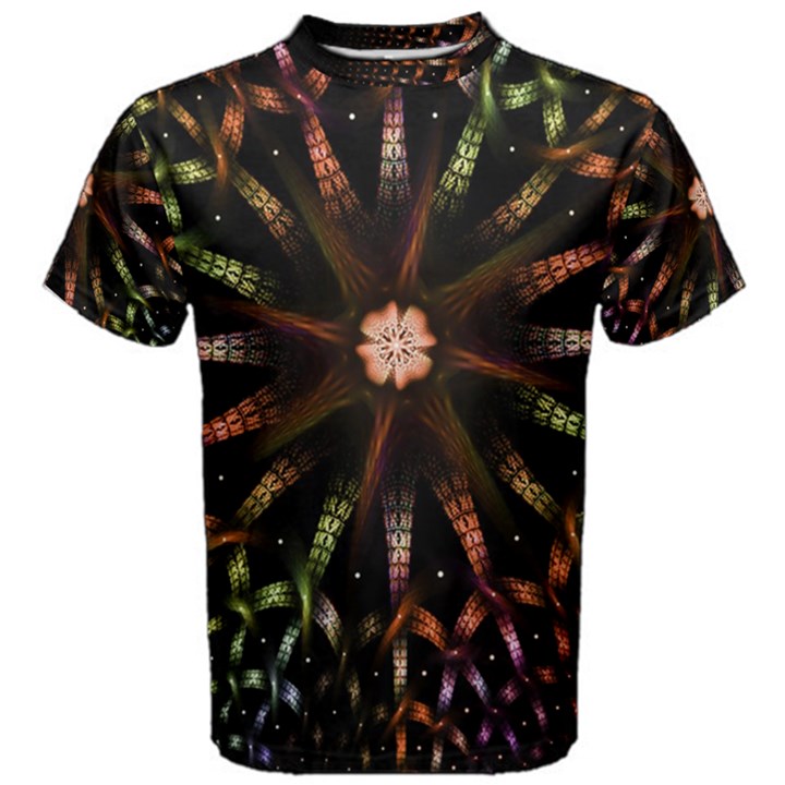 Fractal Colorful Pattern Texture Men s Cotton Tee