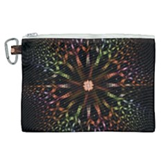 Fractal Colorful Pattern Texture Canvas Cosmetic Bag (xl) by Wegoenart