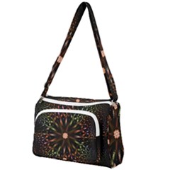 Fractal Colorful Pattern Texture Front Pocket Crossbody Bag