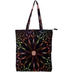 Fractal Colorful Pattern Texture Double Zip Up Tote Bag