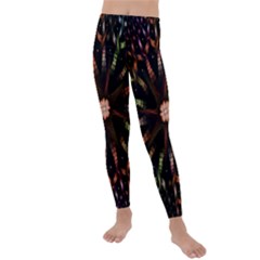 Fractal Colorful Pattern Texture Kids  Lightweight Velour Leggings