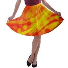 Abstract Background Design A-line Skater Skirt by Wegoenart