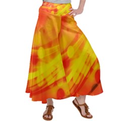 Abstract Background Design Satin Palazzo Pants