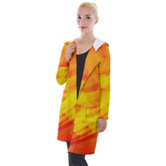 Abstract Background Design Hooded Pocket Cardigan