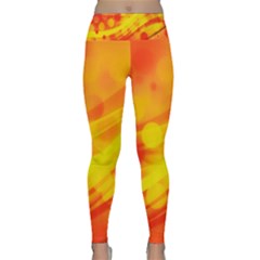 Abstract Background Design Lightweight Velour Classic Yoga Leggings