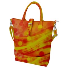 Abstract Background Design Buckle Top Tote Bag