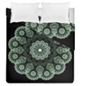 Fractal Green Lace Pattern Circle Duvet Cover Double Side (Queen Size) View2