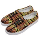 Fractal Orange Texture Waves Women s Classic Low Top Sneakers View2