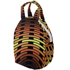 Fractal Orange Texture Waves Travel Backpacks