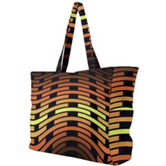 Fractal Orange Texture Waves Simple Shoulder Bag