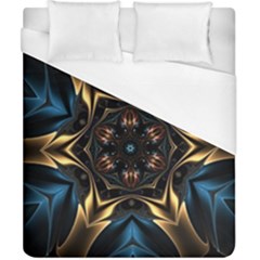 Pattern Texture Copper Teal Design Duvet Cover (california King Size) by Wegoenart