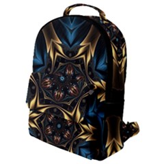 Pattern Texture Copper Teal Design Flap Pocket Backpack (small)