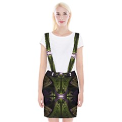 Fractal Green Tin Pattern Texture Braces Suspender Skirt by Wegoenart