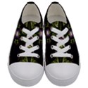 Fractal Green Tin Pattern Texture Kids  Low Top Canvas Sneakers View1