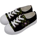 Fractal Green Tin Pattern Texture Kids  Low Top Canvas Sneakers View2