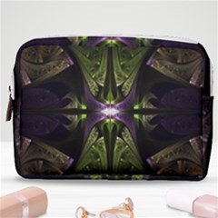 Fractal Green Tin Pattern Texture Make Up Pouch (medium) by Wegoenart