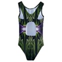 Fractal Green Tin Pattern Texture Kids  Cut-Out Back One Piece Swimsuit View2