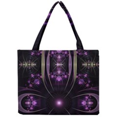 Fractal Purple Elements Violet Mini Tote Bag by Wegoenart