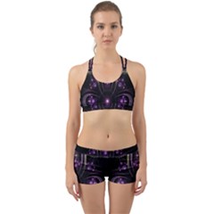 Fractal Purple Elements Violet Back Web Gym Set by Wegoenart