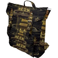 Fractal City Geometry Lights Night Buckle Up Backpack