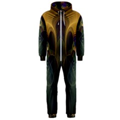 Fractal Colorful Pattern Design Hooded Jumpsuit (men)  by Wegoenart