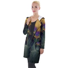 Fractal Colorful Pattern Design Hooded Pocket Cardigan