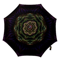 Fractal Colorful Pattern Fantasy Hook Handle Umbrellas (medium) by Wegoenart